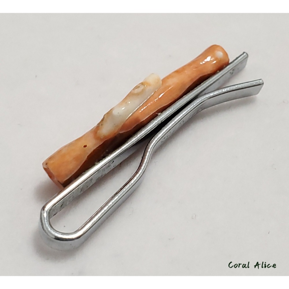 🌟Coral珊寶手作-天然momo珊瑚不鏽鋼夾 CO2P1-043-細節圖8