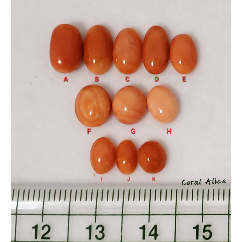 🌟Coral珊寶手作-天然momo/阿卡珊瑚蛋面裸石 CO2P1-000-細節圖11