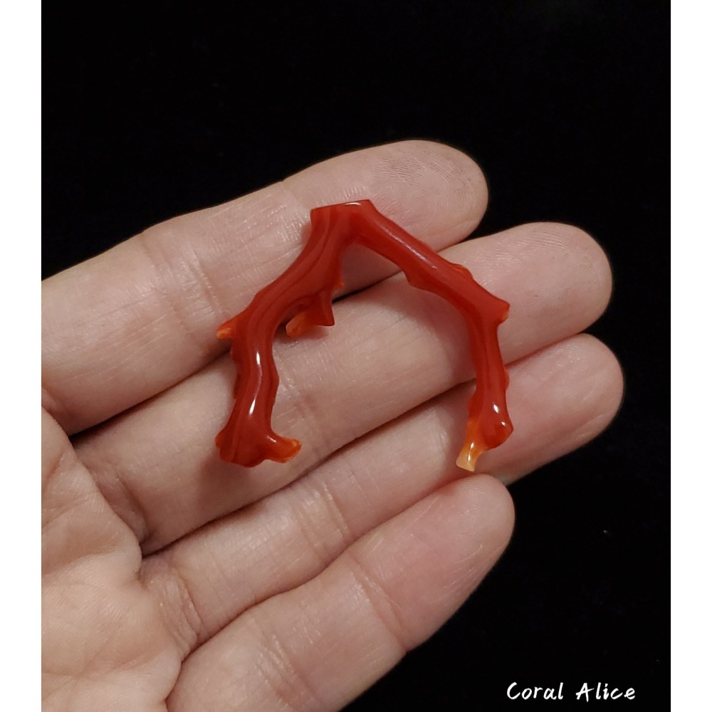 🌟Coral珊寶手作-天然阿卡珊瑚/紅珊瑚自然枝 33.7mm CO2P1-225-細節圖7