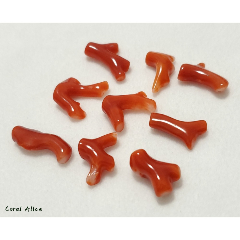 🌟Coral珊寶手作-天然阿卡珊瑚自然枝段 12.5-20.9mm CO2P1-220-細節圖8