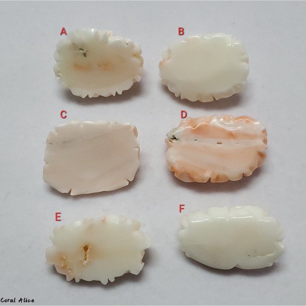 🌟Coral珊寶手作-天然白/粉珊瑚手工雕刻玫瑰花(無孔) 28.0-33mm CO2P1-656-細節圖8