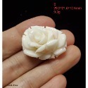 🌟Coral珊寶手作-天然白/粉珊瑚手工雕刻玫瑰花(無孔) 28.0-33mm CO2P1-656-規格圖9