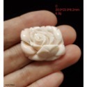 🌟Coral珊寶手作-天然白/粉珊瑚手工雕刻玫瑰花(無孔) 28.0-33mm CO2P1-656-規格圖9