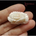 🌟Coral珊寶手作-天然白/粉珊瑚手工雕刻玫瑰花(無孔) 28.0-33mm CO2P1-656-規格圖9