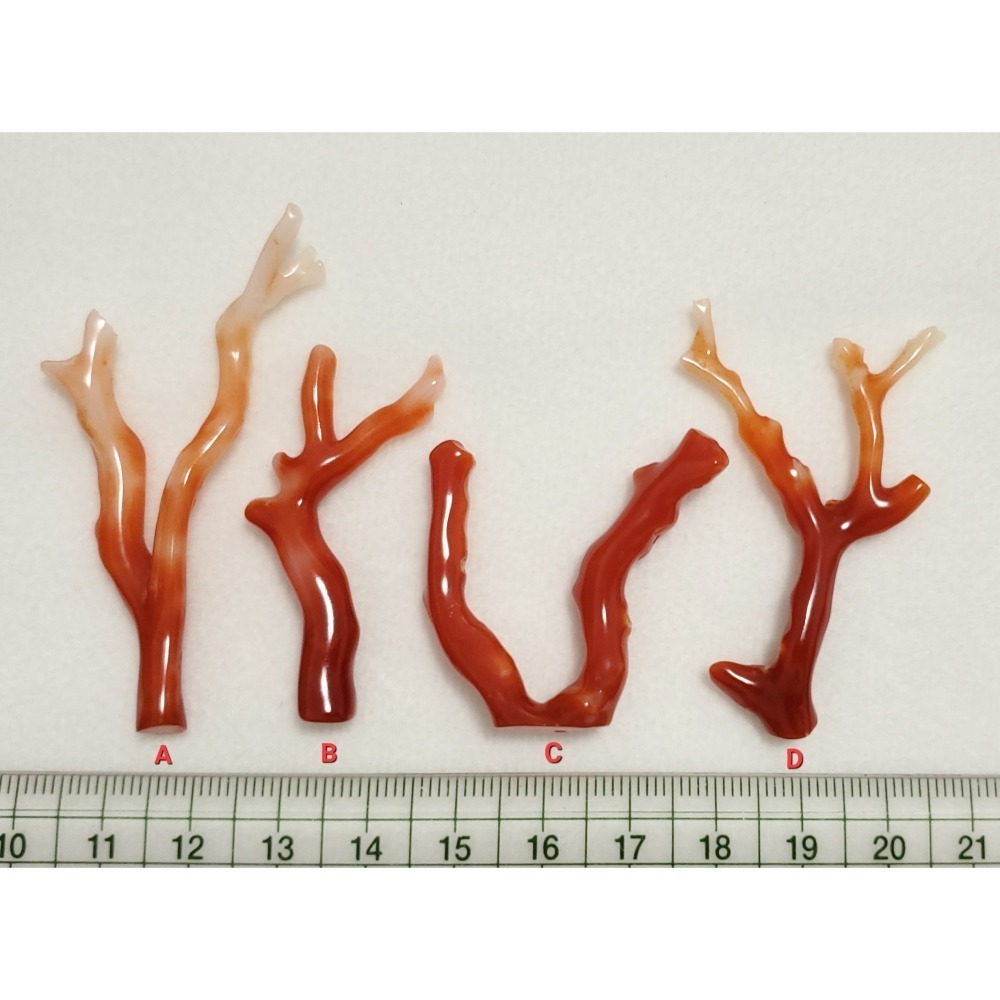 🌟Coral珊寶手作-天然阿卡珊瑚/紅珊瑚自然枝(無孔) 34.7-60.9mm CO2P1-247-細節圖10