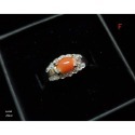🌟Coral珊寶手作-天然珊瑚戒指(銅鍍白K) CO2P1-687-規格圖11