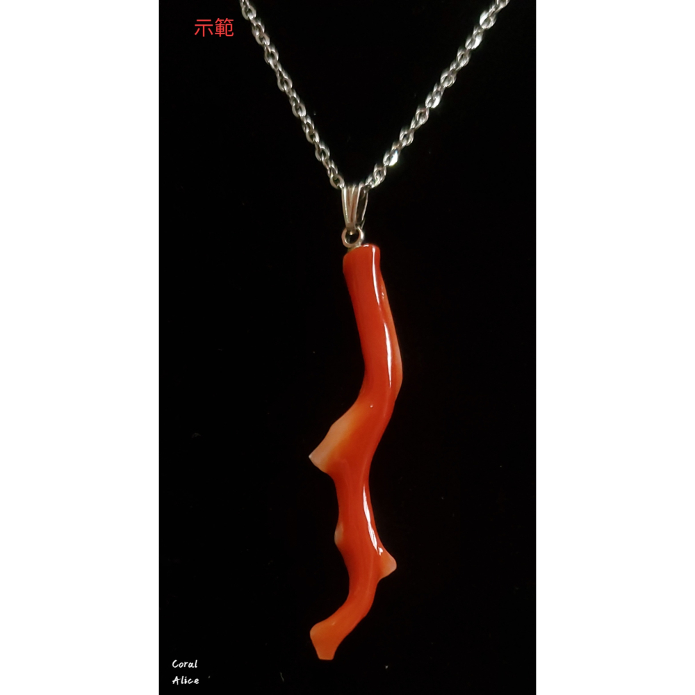 🌟Coral珊寶手作-天然阿卡珊瑚自然枝項墜47mm CO2P1-700-細節圖6