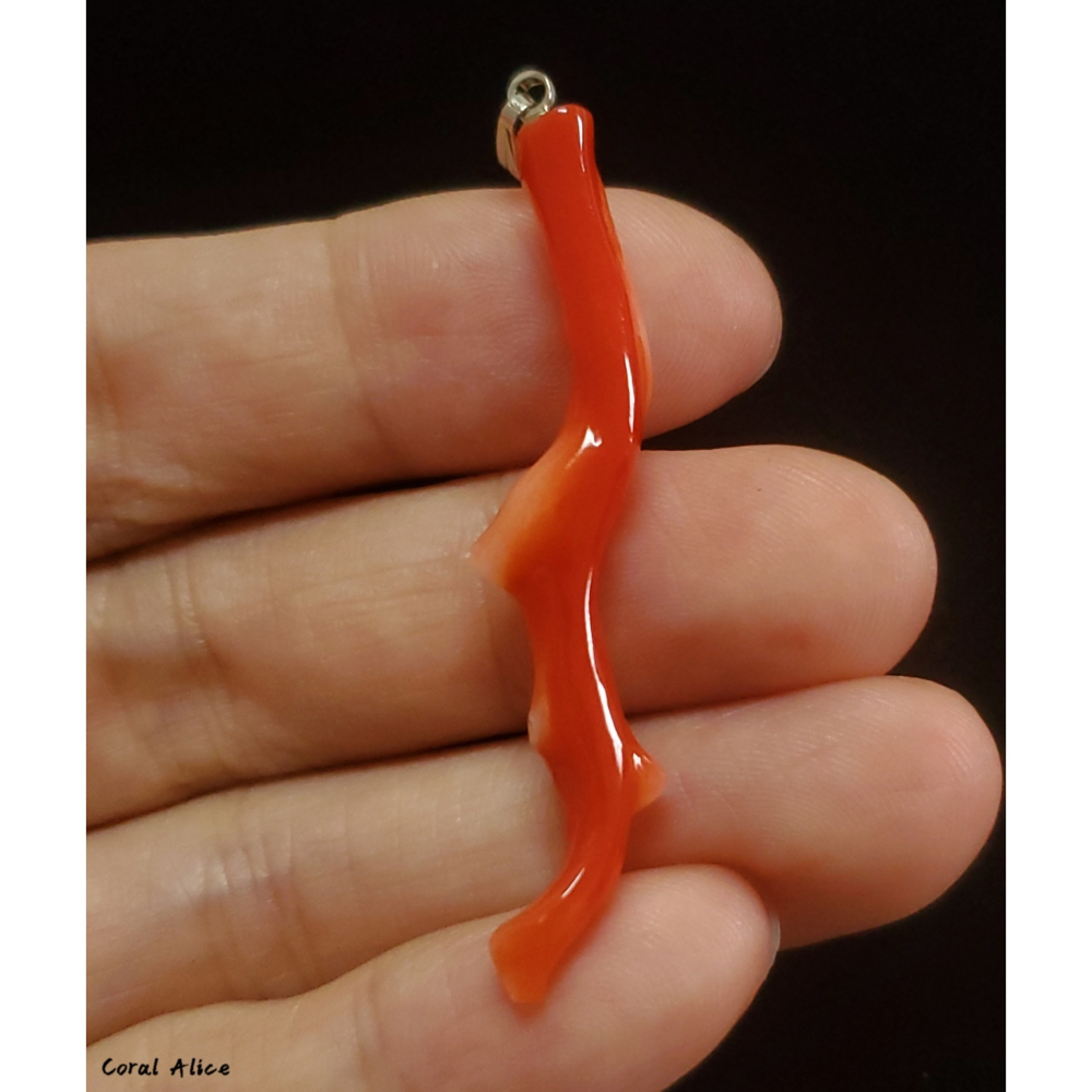 🌟Coral珊寶手作-天然阿卡珊瑚自然枝項墜47mm CO2P1-700-細節圖8