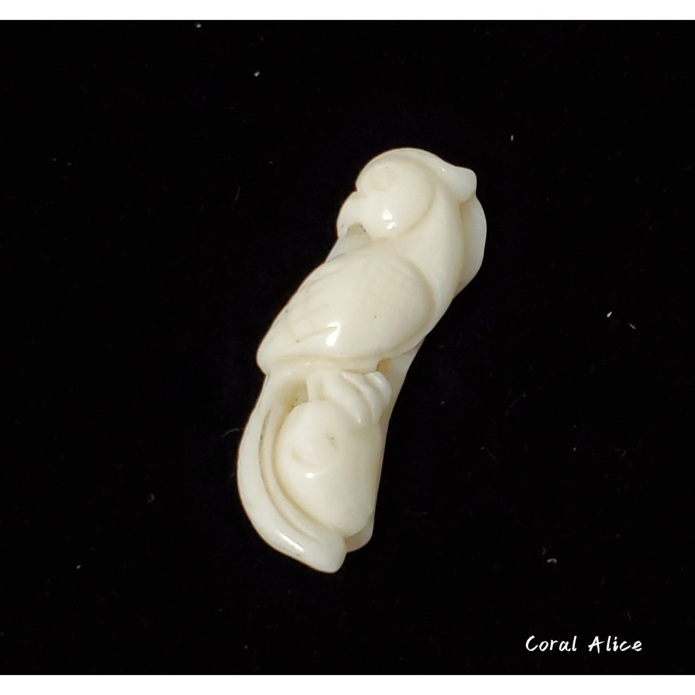 🌟Coral珊寶手作-天然白珊瑚純手工雕刻吊墜(頂通孔) 28.4mm CO2P1-937-細節圖2