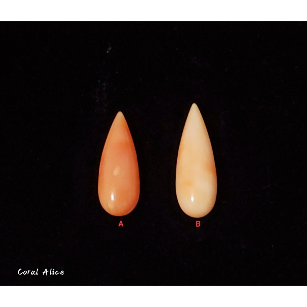 🌟Coral珊寶手作-天然深水珊瑚水滴造型裸石 CO2P1-943-細節圖2