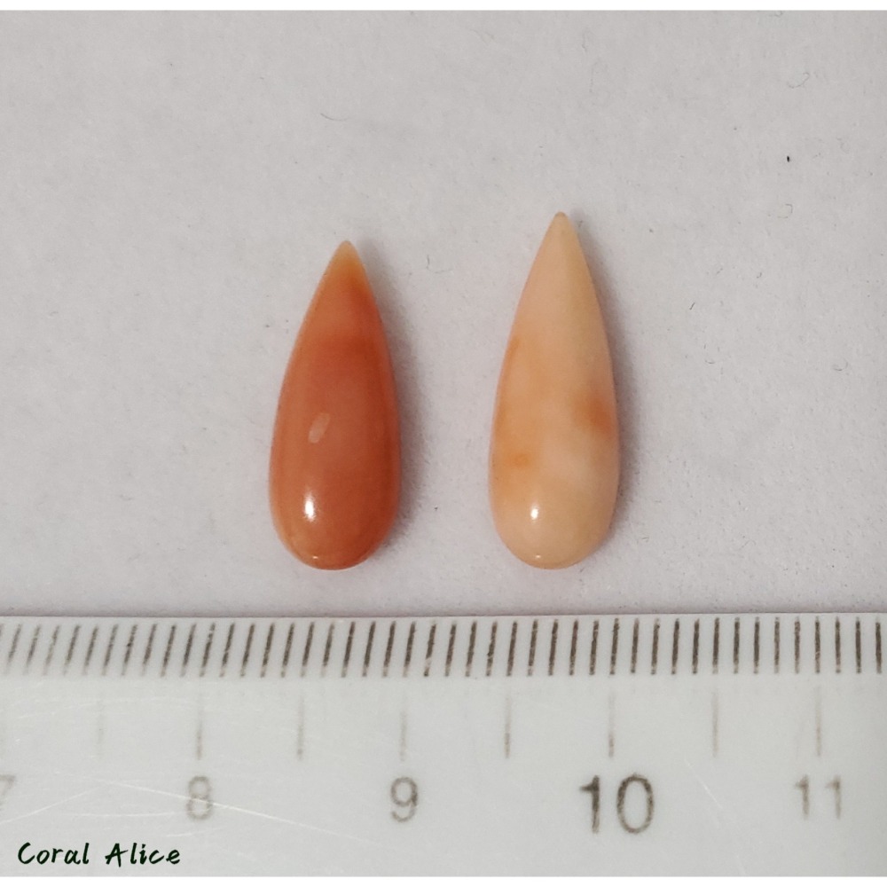🌟Coral珊寶手作-天然深水珊瑚水滴造型裸石 CO2P1-943-細節圖10