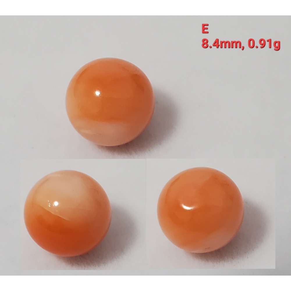 🌟Coral珊寶手作-天然阿卡/momo/深水珊瑚圓珠(半孔) CO2P1-975-規格圖10