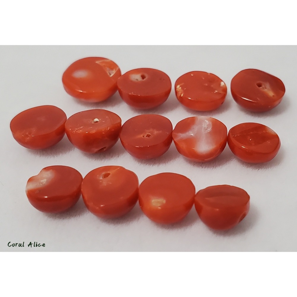 🌟Coral珊寶手作天然阿卡珊瑚半圓凸面裸石 CO2P1-980-細節圖8