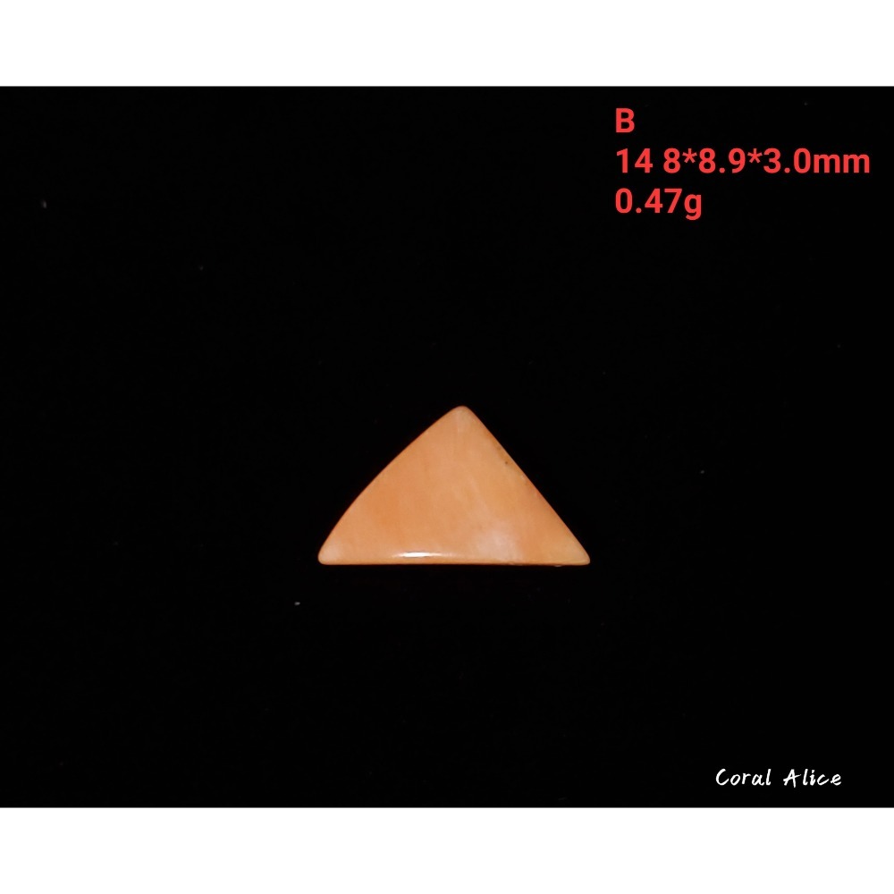 🌟Coral珊寶手作-天然阿卡/momo珊瑚造型裸石(無孔) CO2P1-989-規格圖11