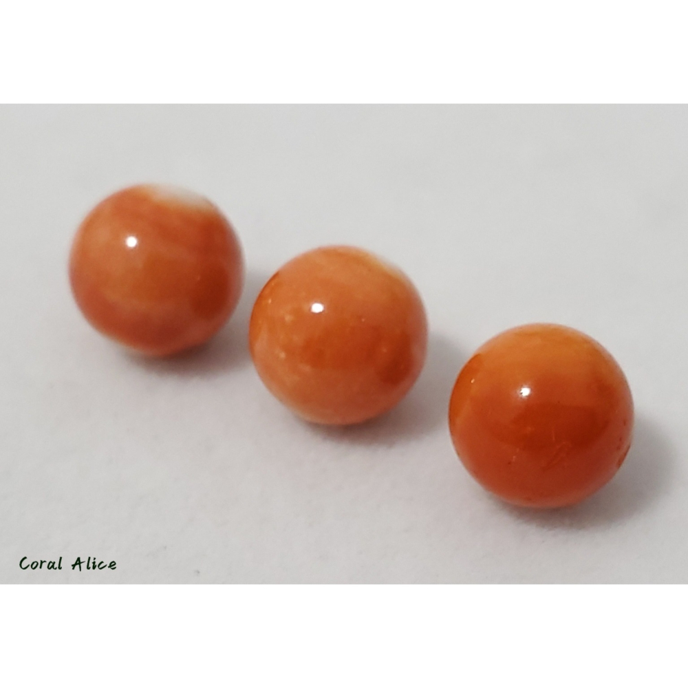 🌟Coral珊寶手作-天然momo珊瑚圓珠(直通孔) 8.3-8.6mm CO2P1-993-細節圖10