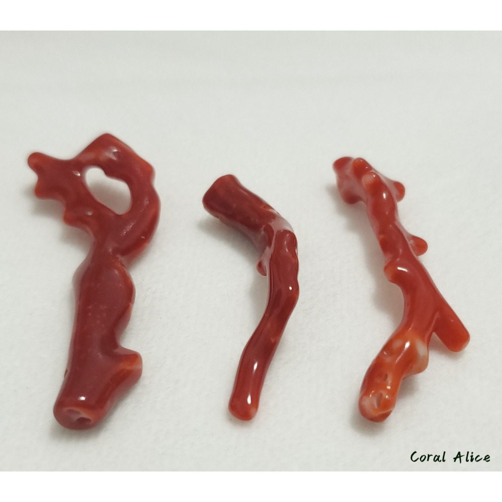 🌟Coral珊寶手作-天然阿卡珊瑚自然枝(無孔) 42.4-51.9mm CO2P1-256-細節圖10