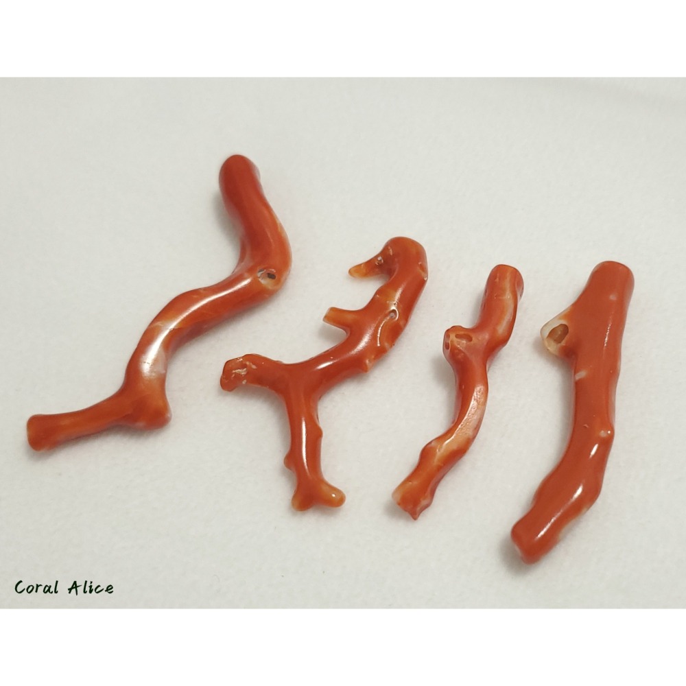 🌟Coral珊寶手作-天然阿卡珊瑚/momo珊瑚自然枝(無孔) 38.6-54.3mm CO2P1-255-細節圖8