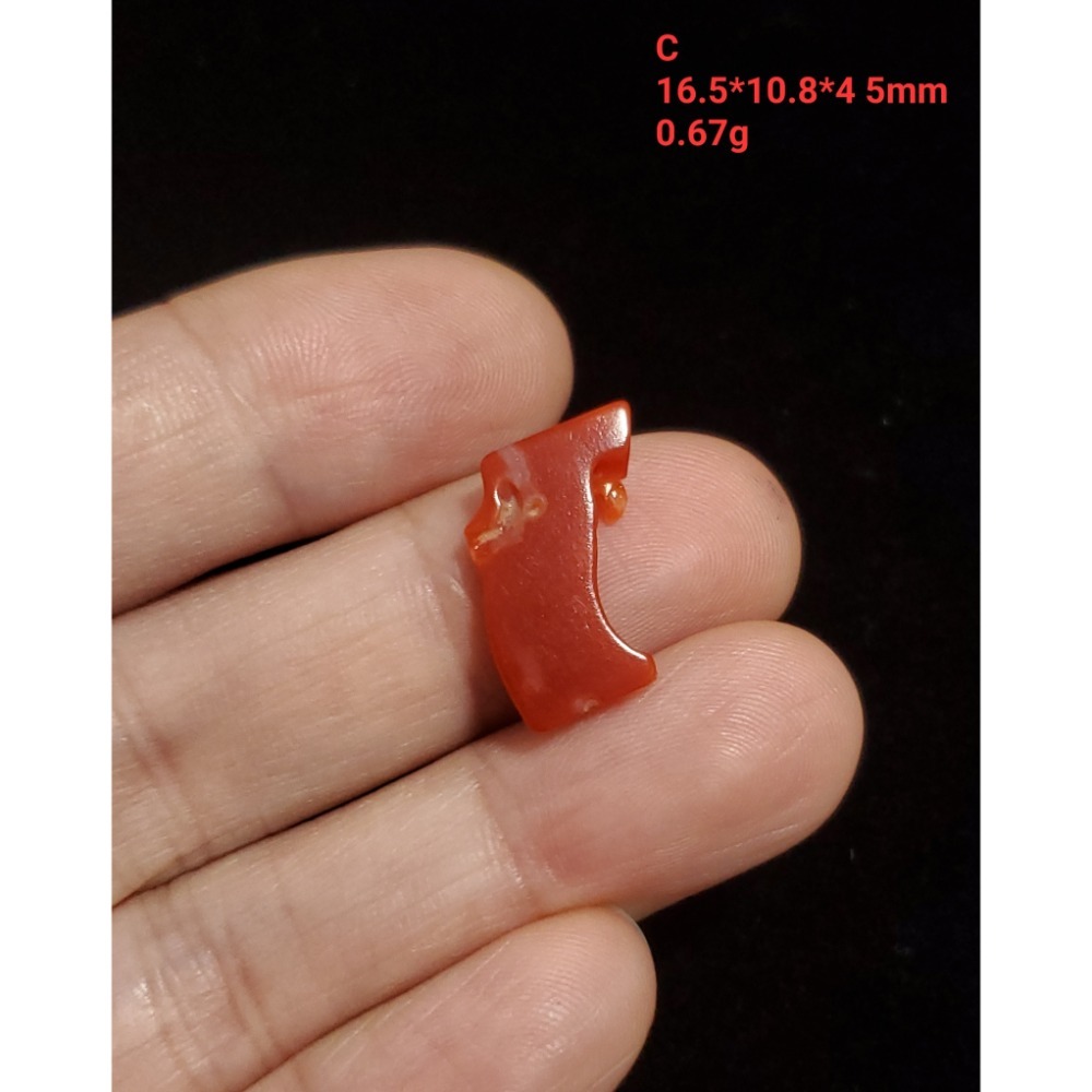 🌟Coral珊寶手作-天然阿卡珊瑚自然型裸石(無孔) CO2P1-260-規格圖11