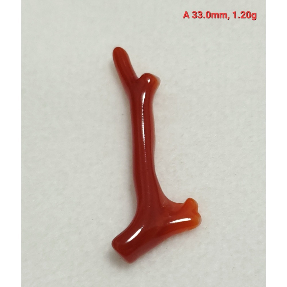 🌟Coral珊寶手作-天然阿卡珊瑚自然枝(無孔) 20.8-33.0mm CO2P1-261-規格圖11