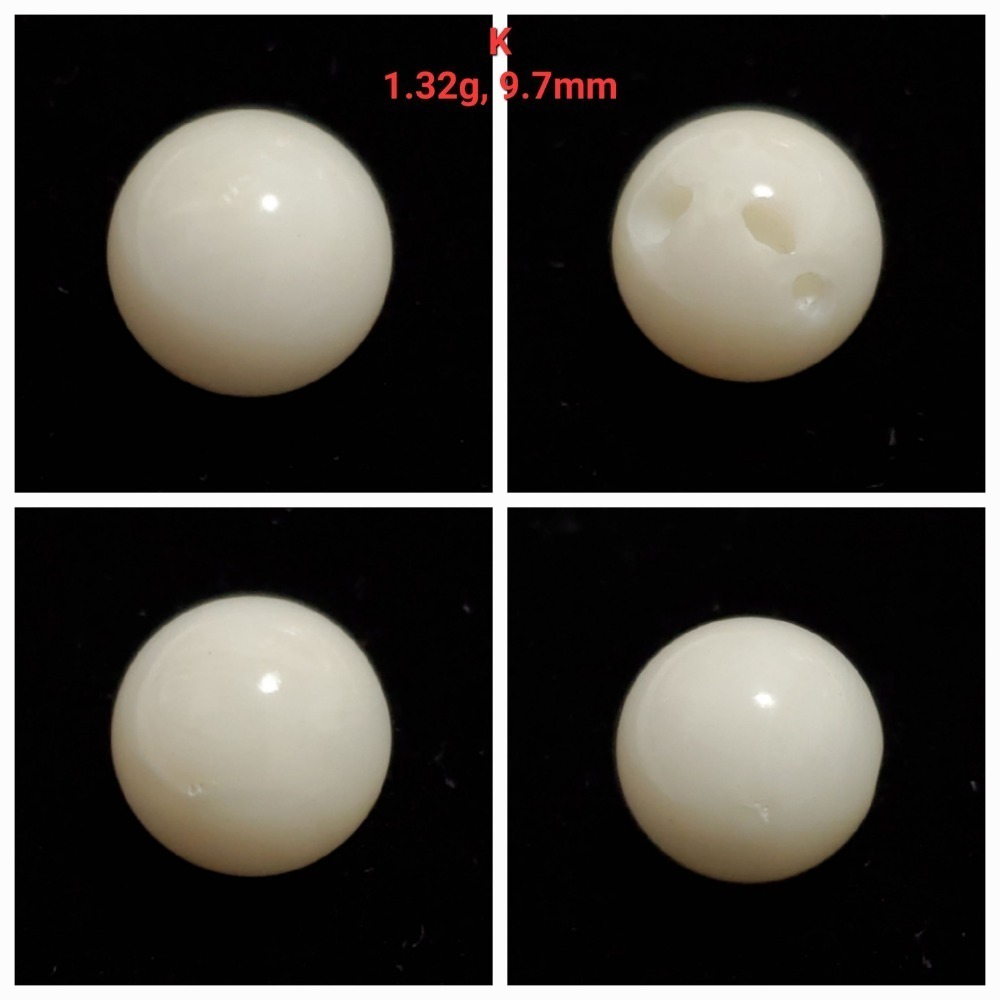 🌟Coral珊寶手作-天然白珊瑚/深水珊瑚圓珠(無孔) 9.6-13.1mm CO2P1-278-規格圖11