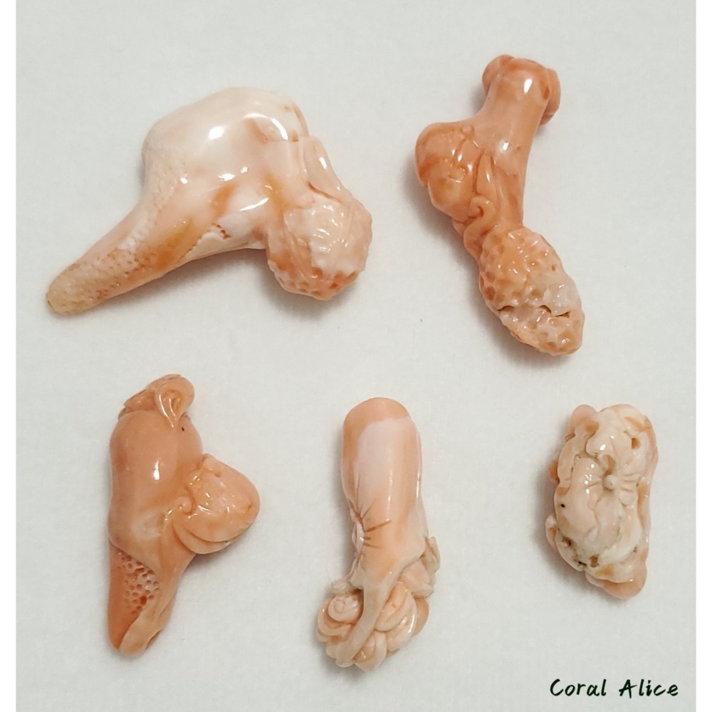 🌟Coral珊寶手作-天然深水珊瑚手工雕刻造型墜 CO2P1-294-細節圖9