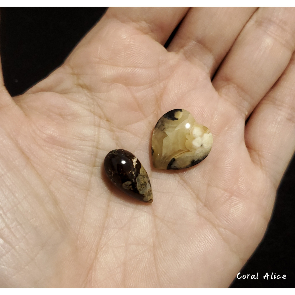 🌟Coral珊寶手作-天然臺灣澎湖文石造型裸石(頂半孔) JD2P1-806-細節圖5