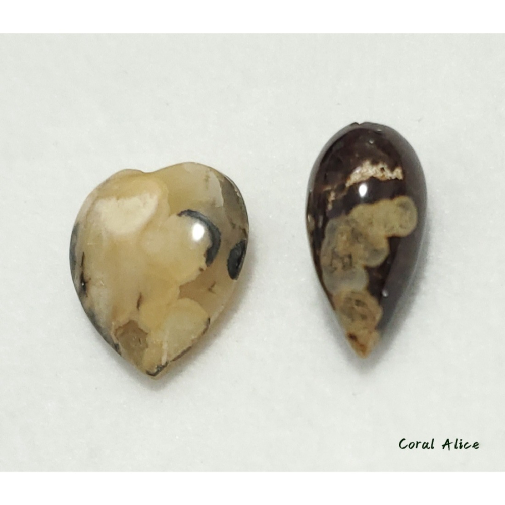 🌟Coral珊寶手作-天然臺灣澎湖文石造型裸石(頂半孔) JD2P1-806-細節圖6