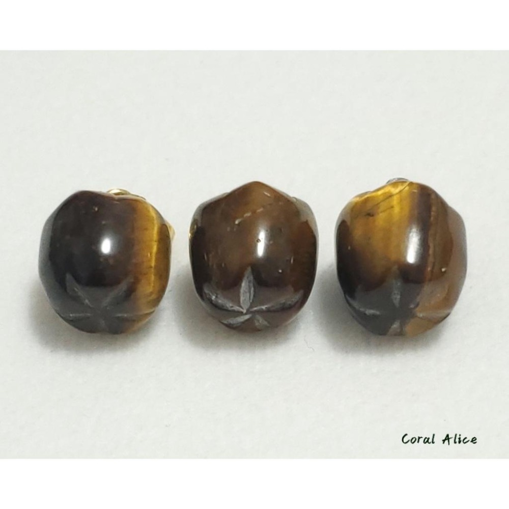 🌟Coral珊寶手作-天然虎眼蘋果造型墜 裸石約12*12mm TE2P1-508-細節圖7