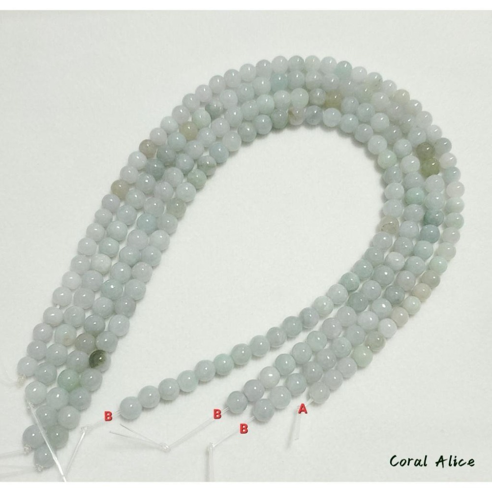 🌟Coral珊寶手作-天然緬甸玉珠 5.4-6.5mm JD2T2-516-細節圖8