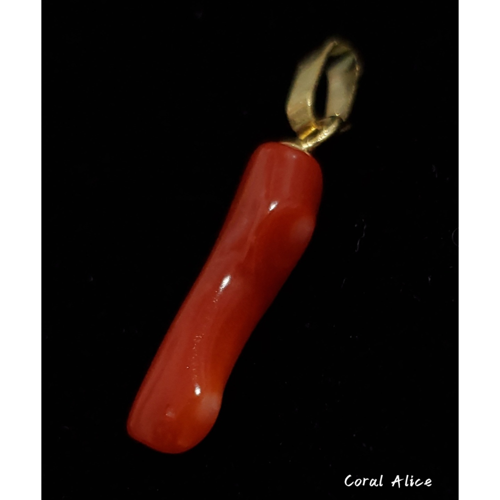 🌟Coral珊寶手作-天然阿卡珊瑚造型項墜 28.1mm CO2P15156-細節圖5