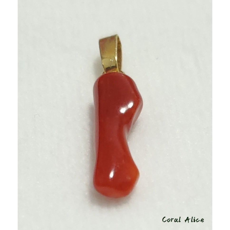 🌟Coral珊寶手作-天然阿卡珊瑚造型項墜 28.1mm CO2P15156-細節圖7