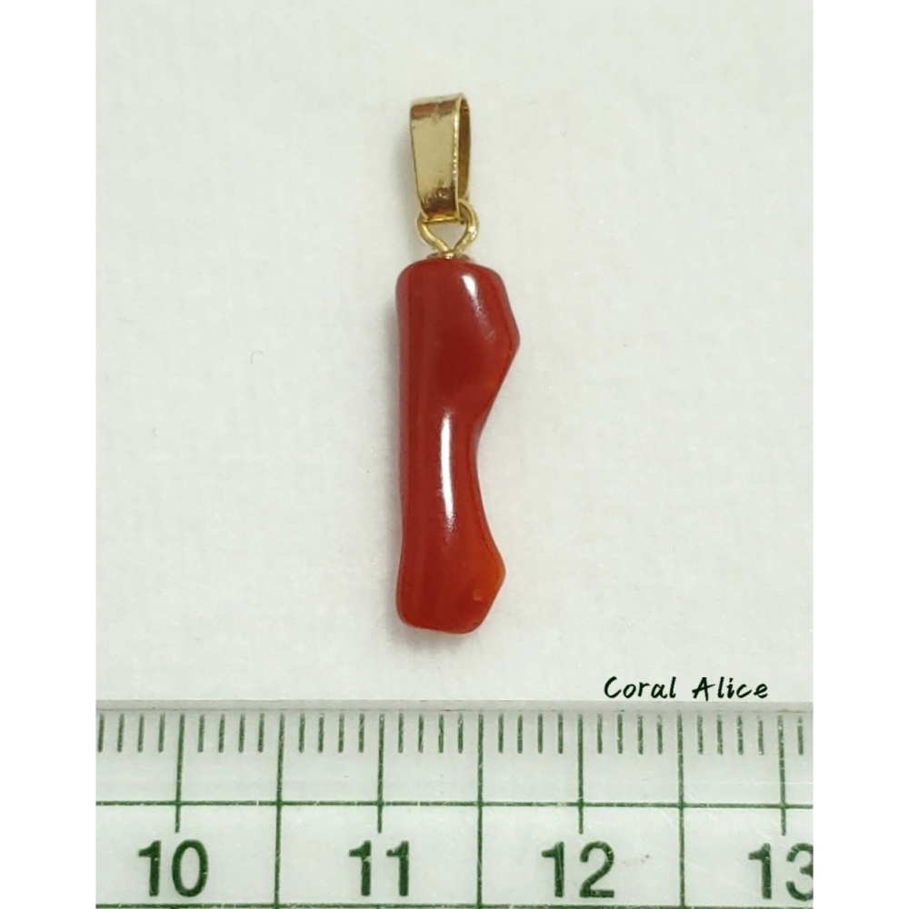 🌟Coral珊寶手作-天然阿卡珊瑚造型項墜 28.1mm CO2P15156-細節圖10