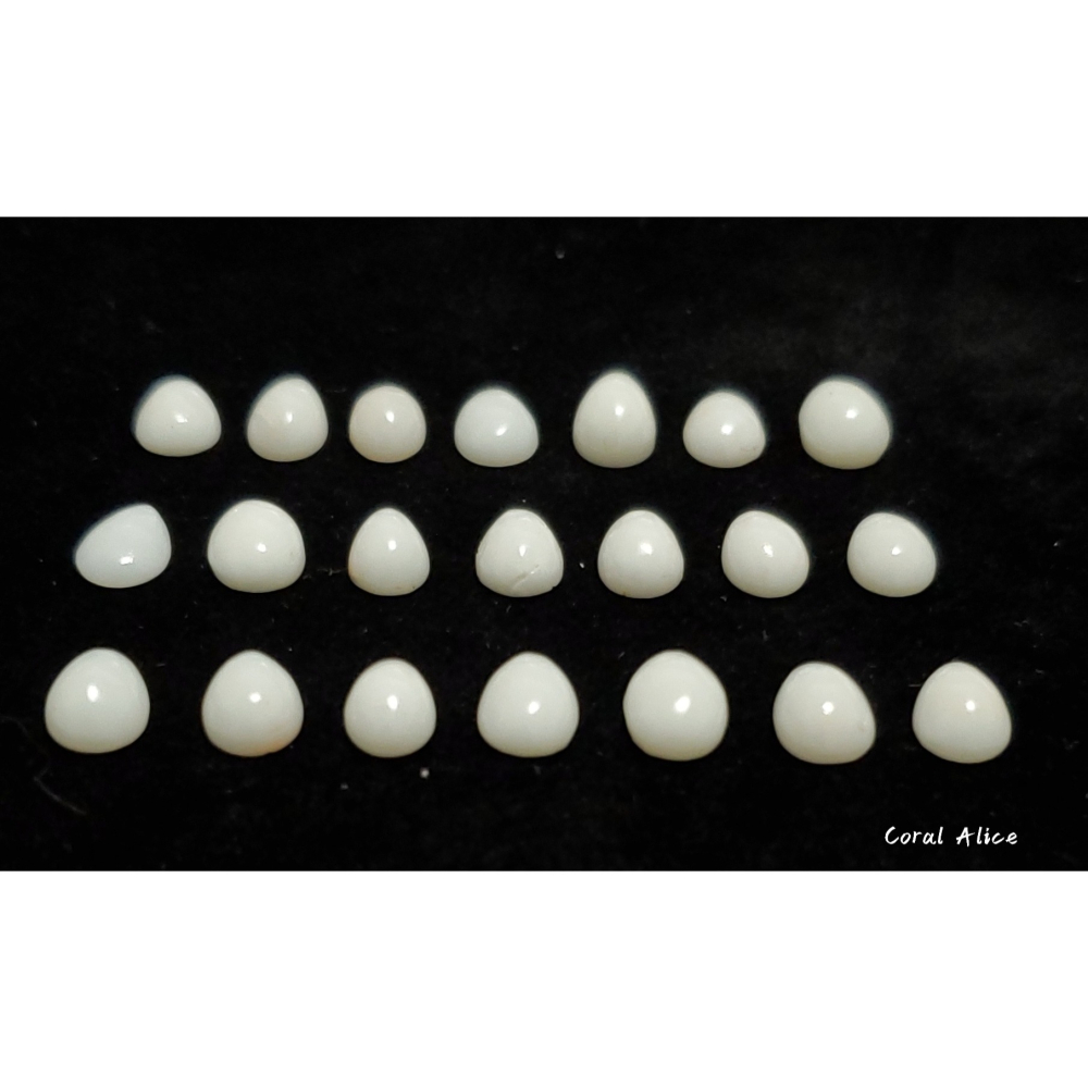 🌟Coral珊寶手作-天然白珊瑚半面水滴造型裸石 9.2*6.1-8.5*5.4mm CO2P2-572-細節圖5