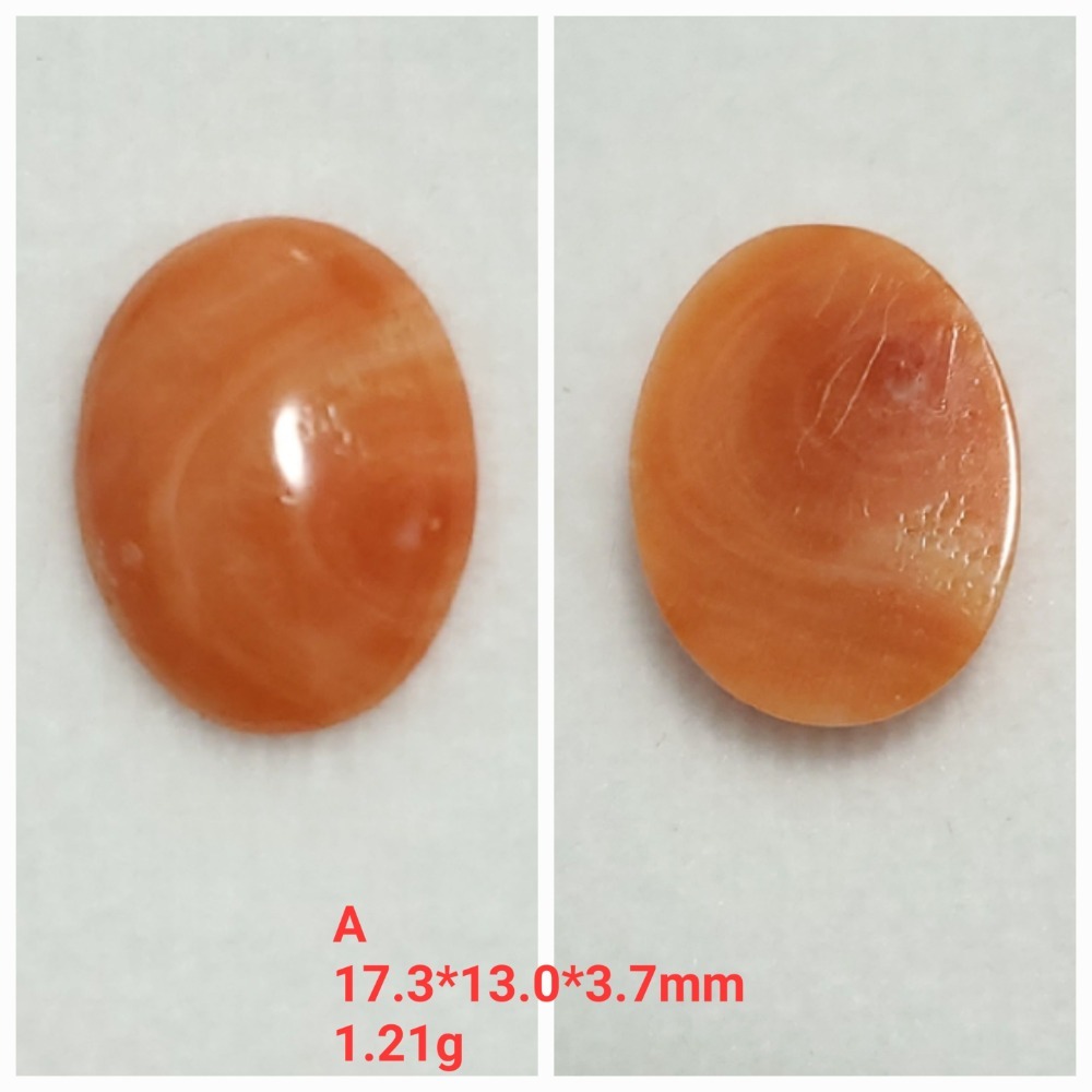 🌟Coral珊寶手作-天然momo珊瑚蛋面裸石 CO2P15098-規格圖11