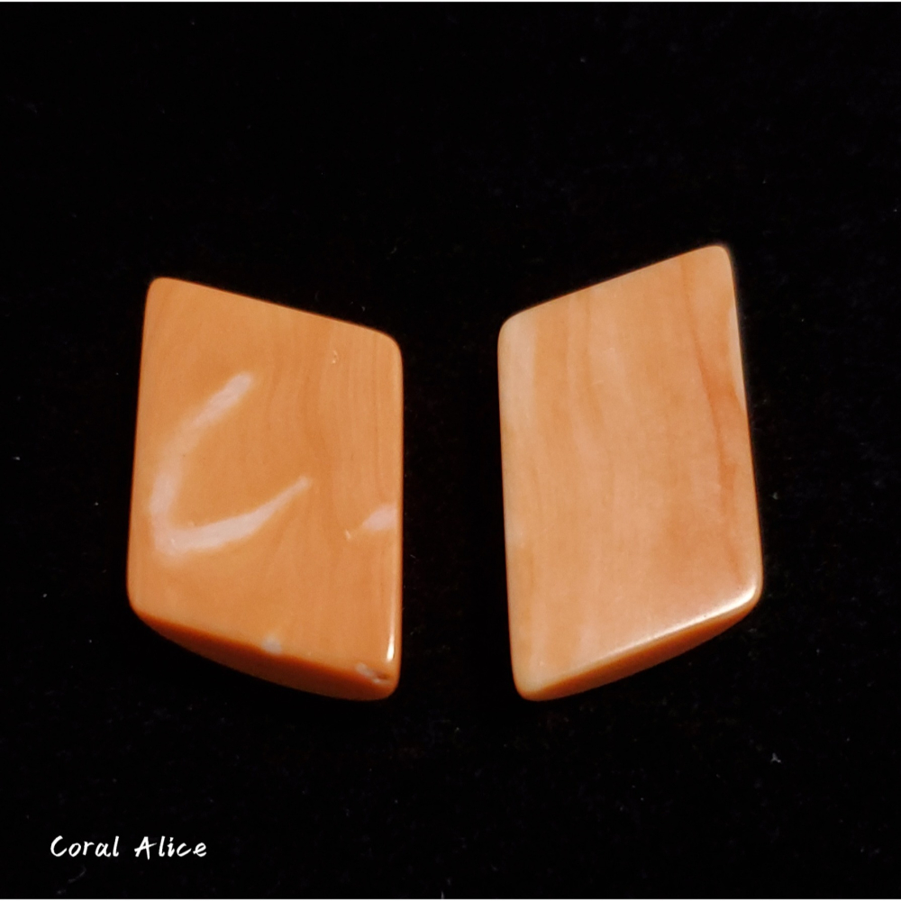 🌟Coral珊寶手作-天然MOMO珊瑚平行四邊型造型裸石 CO2P15144-細節圖5