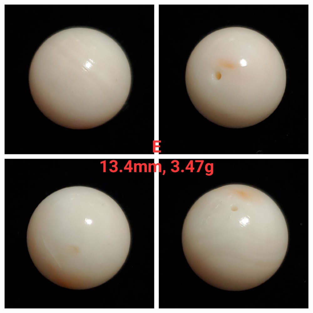 🌟Coral珊寶手作-天然白珊瑚圓珠 12.5-18.6mm CO2P1-336-規格圖11