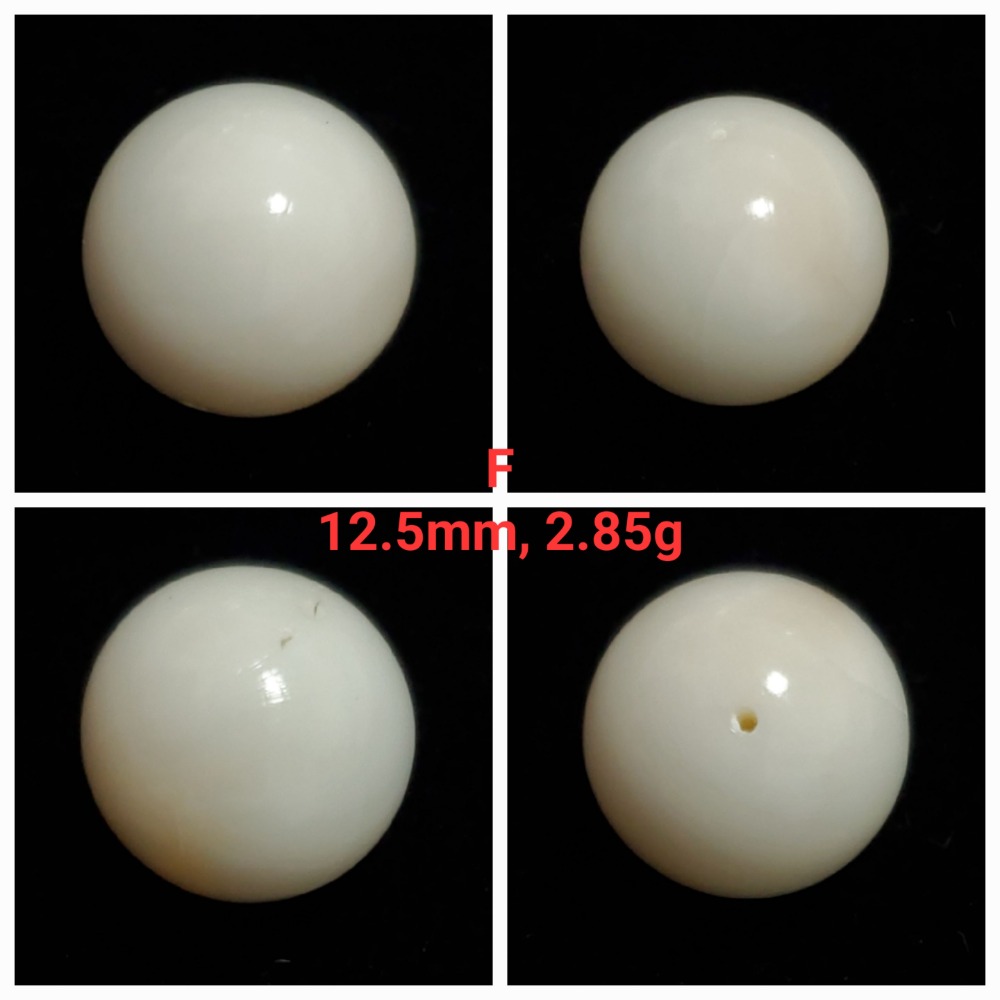 🌟Coral珊寶手作-天然白珊瑚圓珠 12.5-18.6mm CO2P1-336-規格圖11