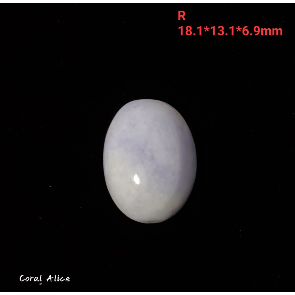 🌟Coral珊寶手作-天然紫羅蘭玉髓蛋面裸石 14*18*6.5mm AG2P1-541-規格圖11