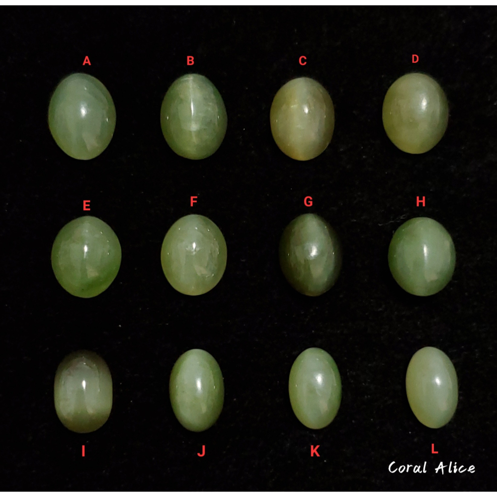 🌟Coral珊寶手作-臺灣豐田玉蛋面裸石(貓眼效應) 12.1-13.7mm JD2P1-808-細節圖2