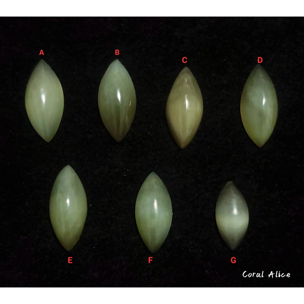 🌟Coral珊寶手作-天然臺灣豐田玉馬眼造型裸石(貓眼效應) 17.4-21.4mm JD2P1-807-細節圖3
