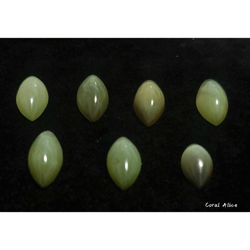 🌟Coral珊寶手作-天然臺灣豐田玉馬眼造型裸石(貓眼效應) 17.4-21.4mm JD2P1-807-細節圖4