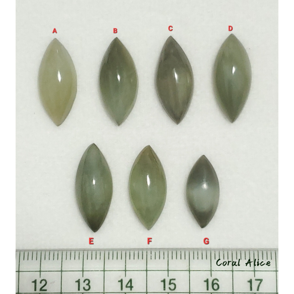 🌟Coral珊寶手作-天然臺灣豐田玉馬眼造型裸石(貓眼效應) 17.4-21.4mm JD2P1-807-細節圖11