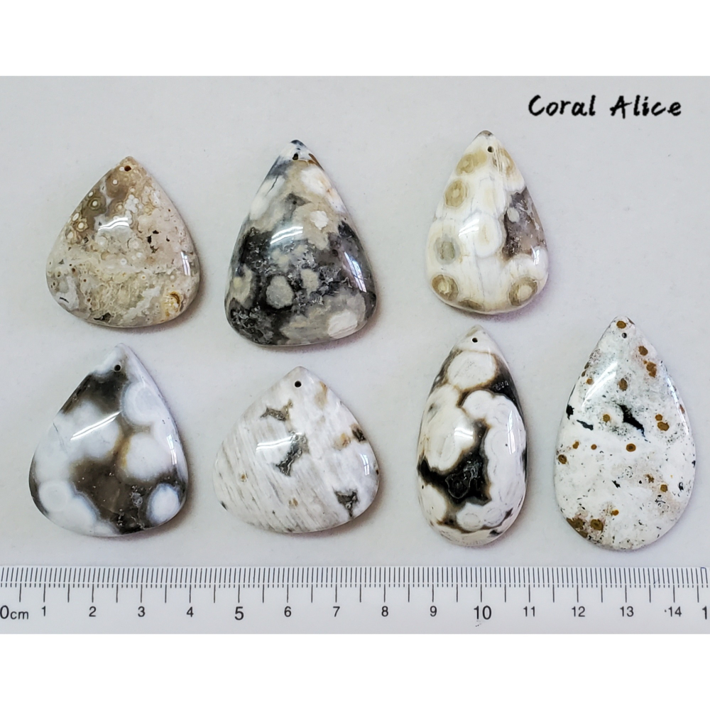 🌟Coral珊寶手作-天然海洋碧玉瑪瑙水滴吊墜 AG2P1-505-細節圖6