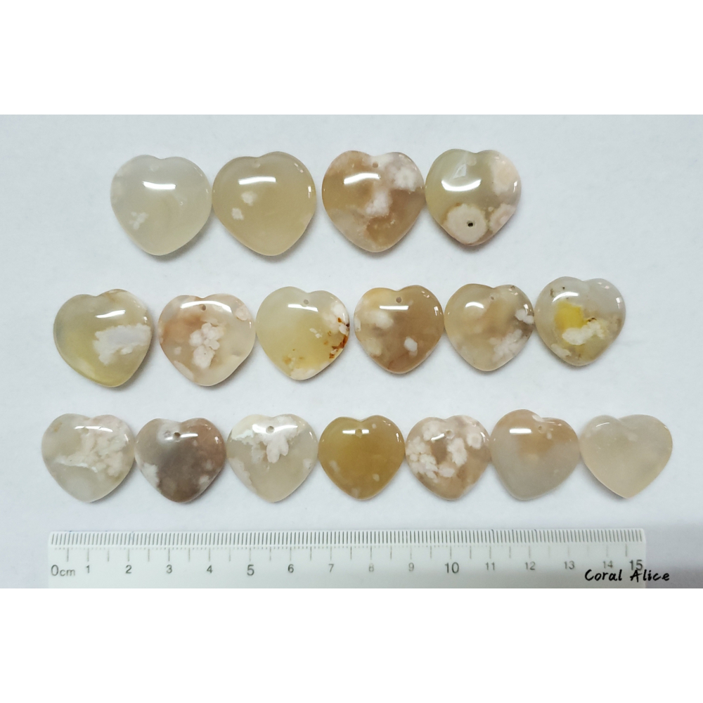 🌟Coral珊寶手作-天然櫻花瑪瑙心型吊墜 AG2P1-522-細節圖10