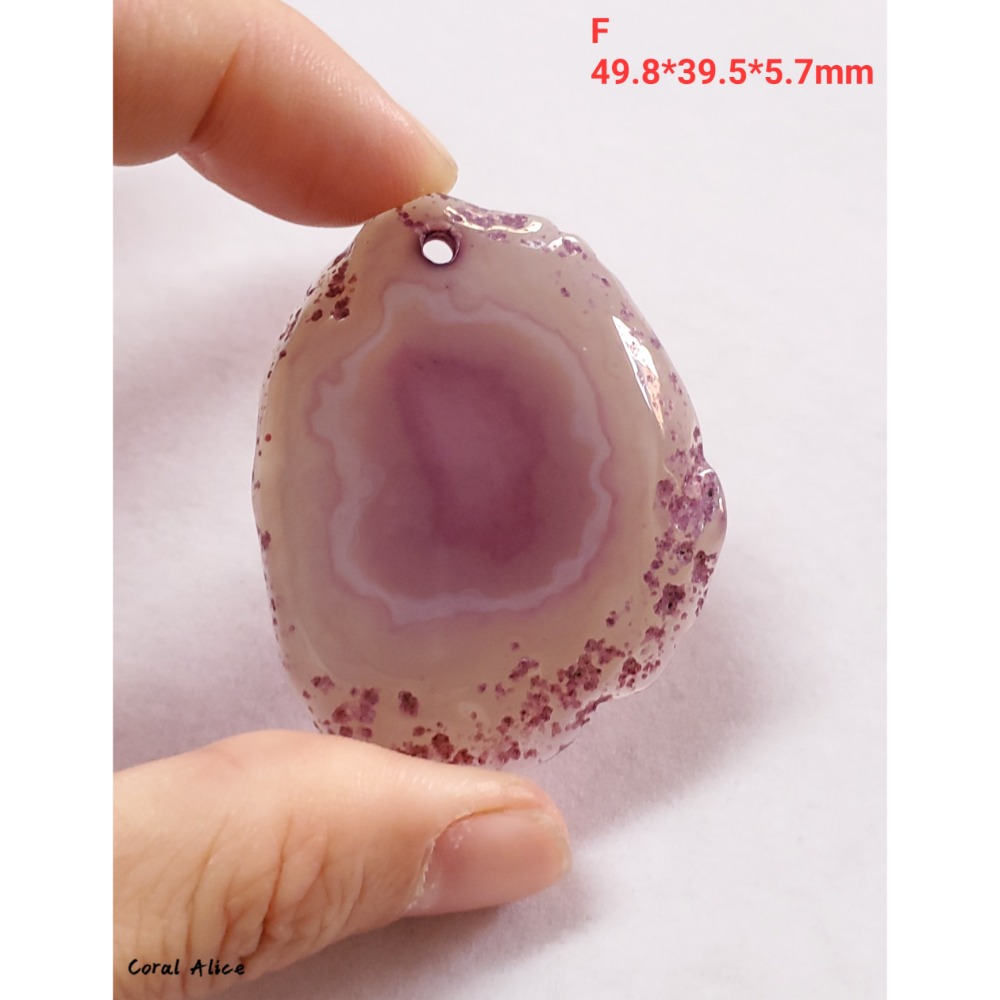 🌟Coral珊寶手作-天然瑪瑙原片吊墜A-I  AG2P1-524-規格圖11