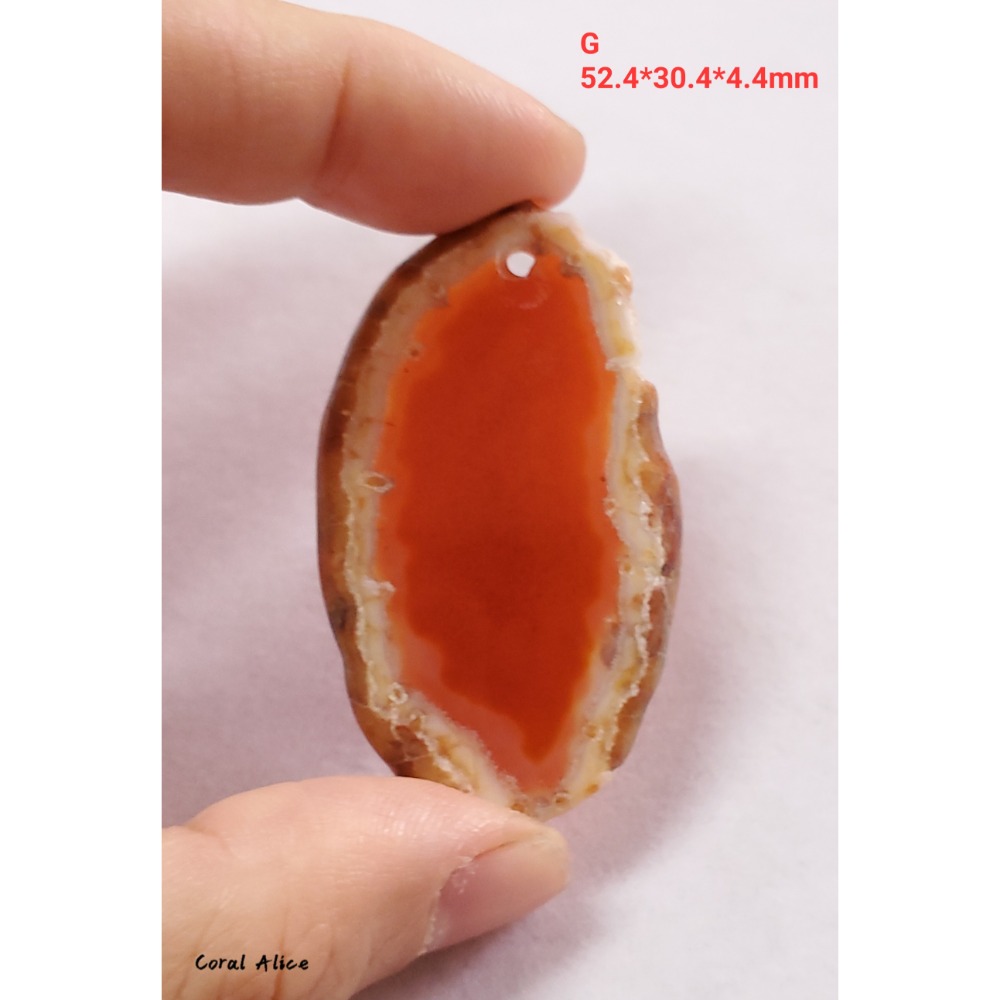 🌟Coral珊寶手作-天然瑪瑙原片吊墜A-I  AG2P1-524-規格圖11