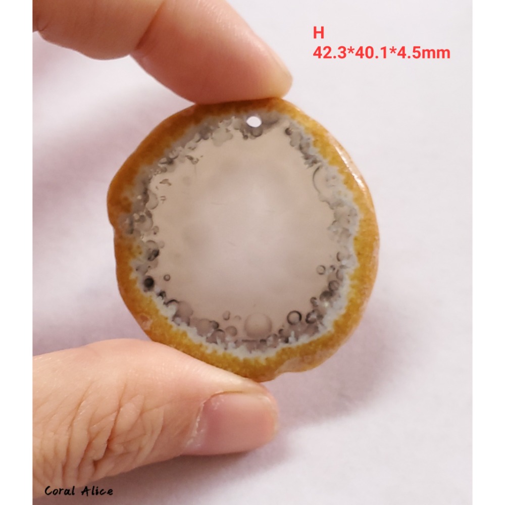 🌟Coral珊寶手作-天然瑪瑙原片吊墜A-I  AG2P1-524-規格圖11