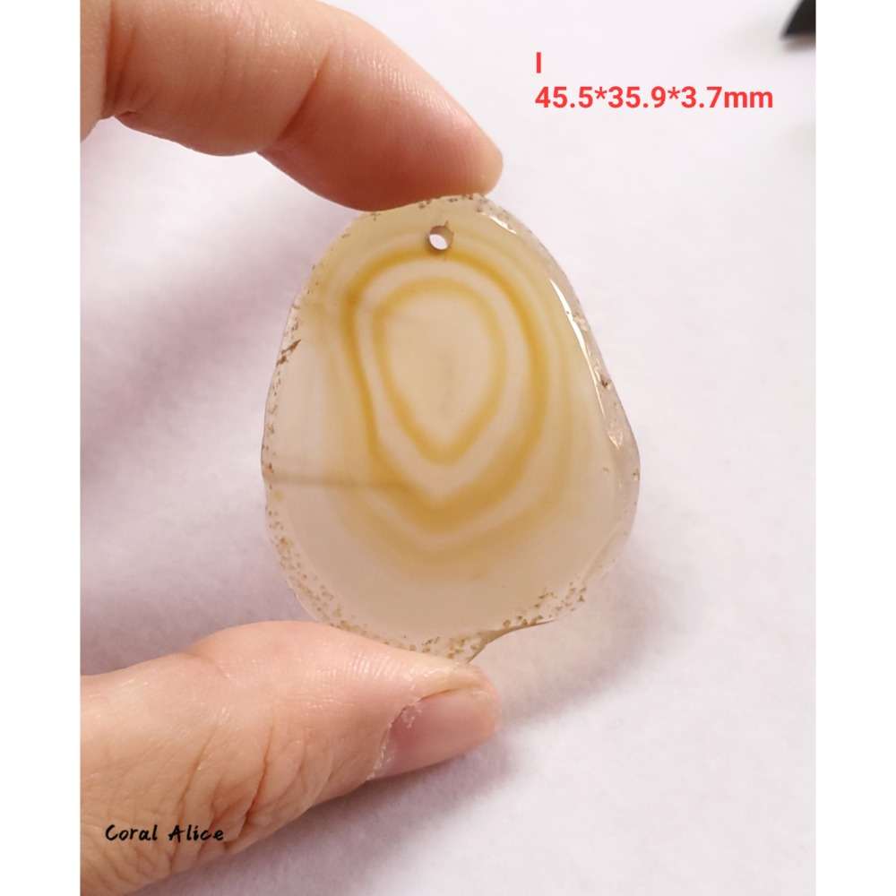 🌟Coral珊寶手作-天然瑪瑙原片吊墜A-I  AG2P1-524-規格圖11