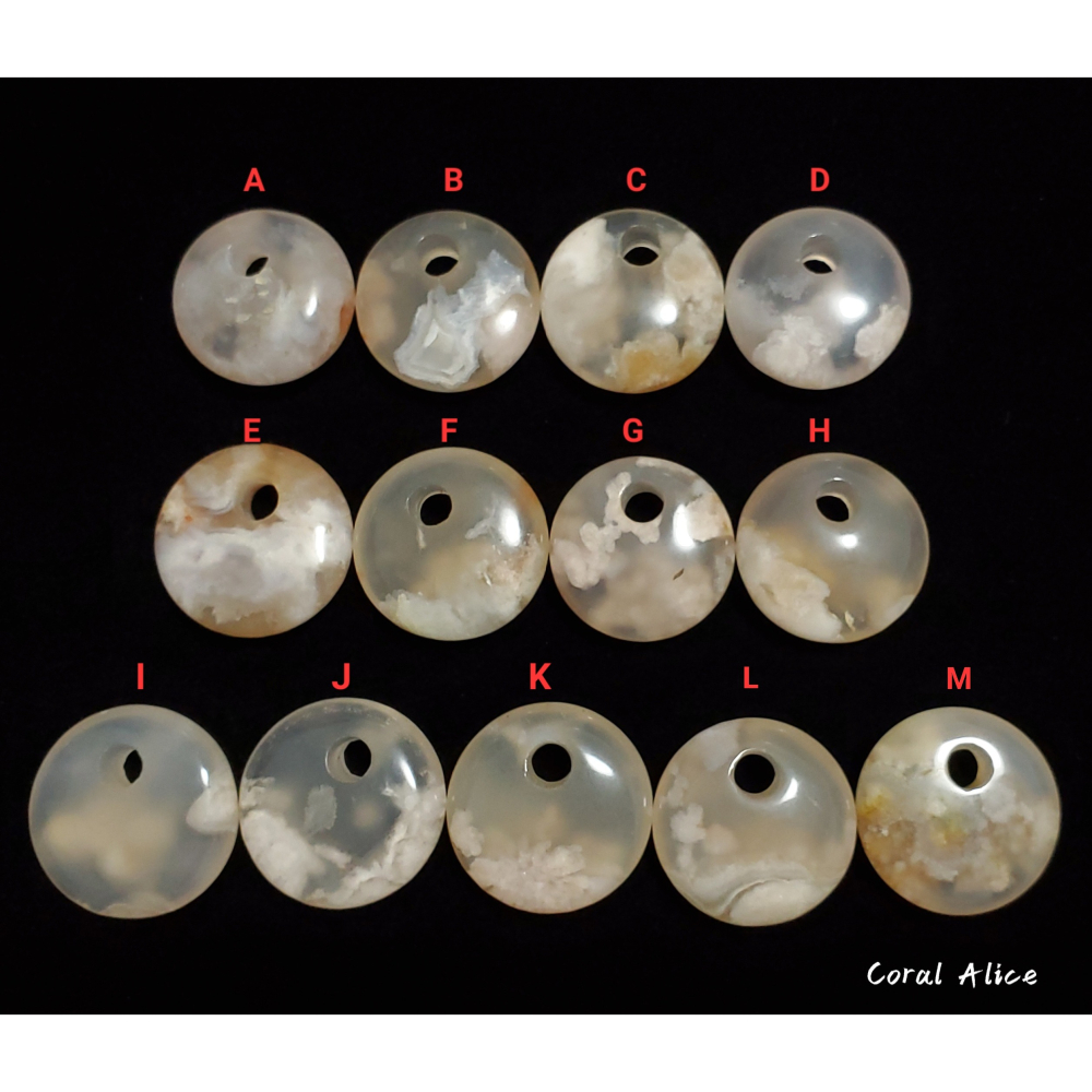 🌟Coral珊寶手作-天然櫻花瑪瑙公主扣 24-27*8.5-9.9mm AG2P1-546-細節圖4