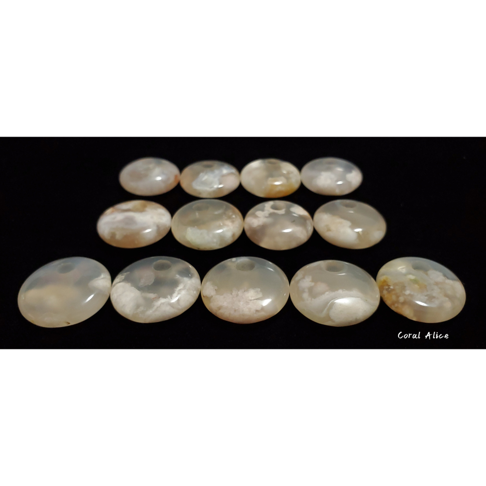 🌟Coral珊寶手作-天然櫻花瑪瑙公主扣 24-27*8.5-9.9mm AG2P1-546-細節圖5